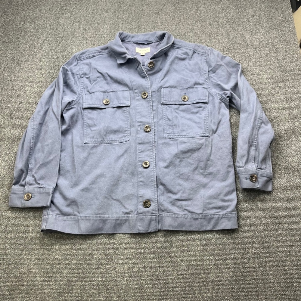Free Assembly Utility Chore Workwear Blue Twill Shacket Jacket WOW00040‎